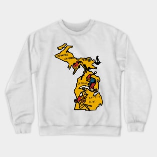 Vintage Style Michigan Decal Crewneck Sweatshirt